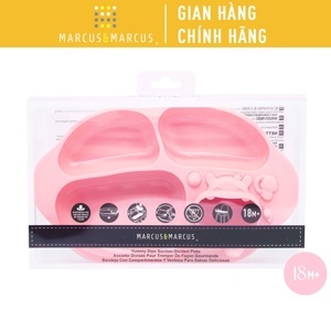 Đĩa ăn dặm silicon Yummy Marcus & Marcus - chia ngăn, đế hút chân không chống đổ