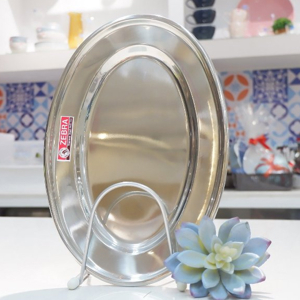 Đĩa inox 304 oval Zebra Thái Lan 35.5cm 121036