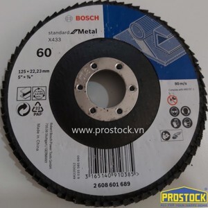 Đĩa nhám xếp Alox P60 Ø125mm Bosch 2608601689