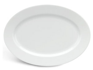 Dĩa oval 28cm Jasmine Trắng