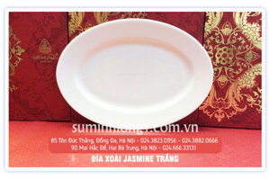 Dĩa oval 32cm Jasmine Trắng