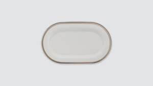 Dĩa oval Minh Long Sago Thiên Tuế 34cm