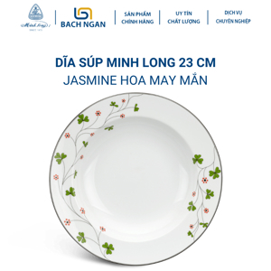 Dĩa súp 23 cm – Jasmine – Hoa May Mắn