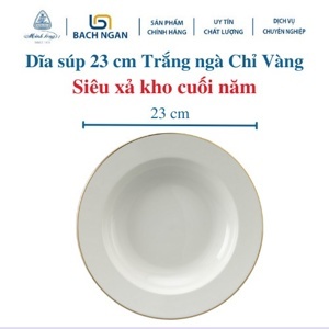 Dĩa súp 23 cm – Jasmine IFP – Chỉ Vàng