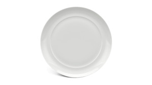 Dĩa tròn lòng phẳng 25 cm – Anh Vũ Ly’s – Trắng Ngà