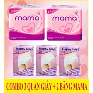 Bộ 3 gói băng vệ sinh cho mẹ Diana Mama