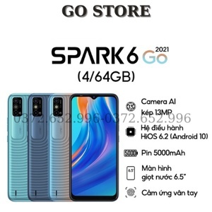 Điện thoại Tecno Spark 6 Go - 4GB/64GB