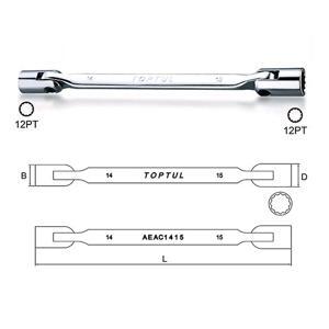 Điếu 2 đầu bông TOPTUL AEAC1617 16x17mm