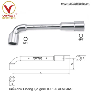 Điếu chữ L 1 đầu bông 1 đầu lục giác Toptul AEAE2020, 20mm