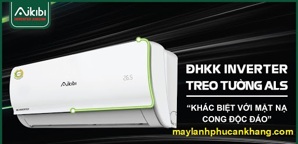 Điều hòa Aikibi Inverter 12000 BTU 1 chiều AWF12IC gas R-410A