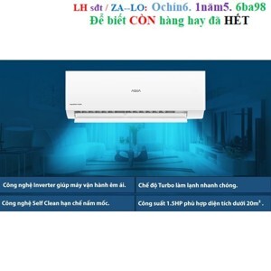 Điều hòa Aqua Inverter 12000 BTU 1 chiều AQA-RV13QC gas R-32