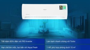 Điều hòa Aqua 9000 BTU 1 chiều Inverter AQA-KCRV10TK gas R-32