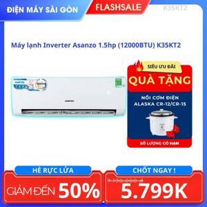 Điều hòa Asanzo Inverter 12000 BTU 1 chiều K35KT2 gas R-410A