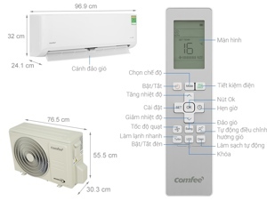 Điều hòa Comfee Inverter 18000 BTU 1 chiều CFS-18VWGF-V gas R-32