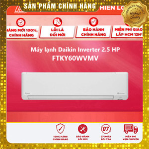 Điều hòa Daikin Inverter 21000 BTU 1 chiều FTKY60WVMV gas R-32