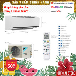 Điều hòa Daikin Inverter 9000 BTU 1 chiều FTKB25WAVMV gas R-32