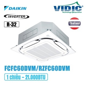 Điều hòa Daikin Inverter 21000 BTU 1 chiều FCFC60DVM/RZFC60DVM gas R-32 - Điều khiển không dây