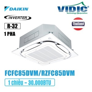 Điều hòa Daikin Inverter 30000 BTU 1 chiều FCFC85DVM/RZFC85DVM gas R-32 - Điều khiển không dây BRC7F635F9