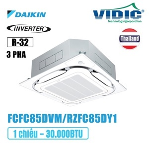 Điều hòa Daikin Inverter 30000 BTU 1 chiều FCFC85DVM/RZFC85DVM gas R-32 - Điều khiển không dây BRC7F635F9