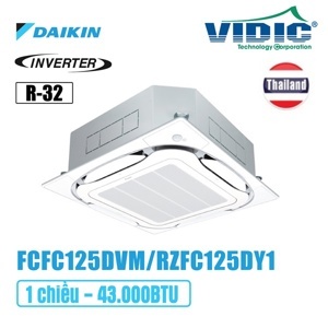 Điều hòa Daikin Inverter 45000 BTU 1 chiều FCFC125DVM/RZFC125DVM gas R-32 - Điều khiển không dây BRC7F635F9