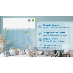 Điều hòa Daikin Inverter 9000 BTU 1 chiều ATKF25XVMV gas R-32