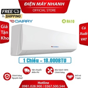 Điều hòa Dairry 18000 BTU 1 chiều Inverter i-DR18KC gas R32