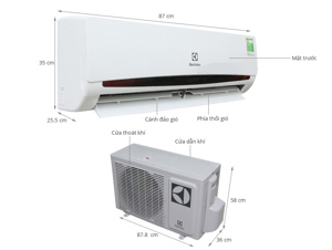 Điều hòa Electrolux Inverter 12000 BTU 1 chiều ESV12CRK-A1 gas R-410A