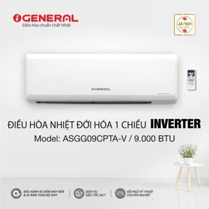 Điều hòa General 1 chiều inverter ASGG09CPTA-V 9000BTU