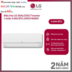 Điều hòa LG Inverter 12000 BTU 1 chiều V13ENO gas R-32