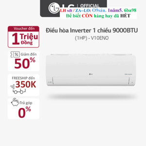 Điều hoà LG Inverter 9000 BTU 1 chiều V10ENO gas R-32