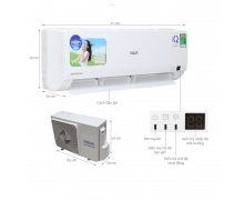 Điều hòa Aqua Inverter 9000 BTU 1 chiều AQA-KCRV9WJ gas R-410A