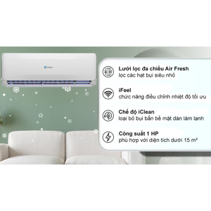 Điều hòa Casper 9000 BTU 1 chiều EC-09TL22 gas R-410A