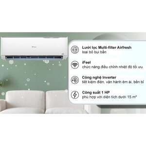 Điều hòa Casper Inverter 9000 BTU 1 chiều GC- 09TL22 gas R-410A