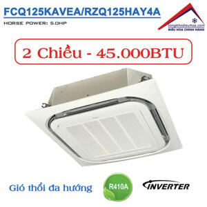 Điều hòa Daikin Inverter 43000 BTU 2 chiều FCQ125KAVEA/RQ125MY1 gas R-410A - Điều khiển dây BRC1E63