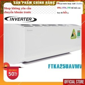 Điều hòa Daikin Inverter 9000 BTU 1 chiều FTKA25UAVMV gas R-32