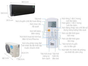 Điều hòa Midea 9000 BTU 1 chiều Inverter MSVP-10CRDN1 gas R-410A
