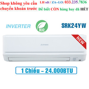 Điều hòa Mitsubishi Heavy 24000 BTU 1 chiều Inverter SRK24YW-W5 gas R-410A