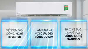 Điều hòa Panasonic 18000 BTU 1 chiều Inverter CU/CS-PU18UKH-8 gas R-32