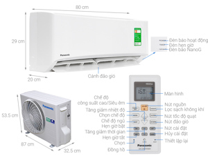 Điều hòa Panasonic 12000 BTU 1 chiều CU/CS-N12UKH-8 gas R-32