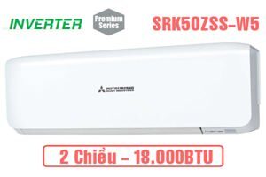 Điều hòa Mitsubishi Inverter 18000 BTU 2 chiều SRK50ZSS-W5/SRC50ZSS-W5 gas R-32