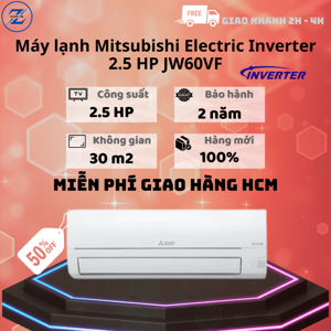 Điều hòa Mitsubishi Inverter 21000 BTU 1 chiều MSY/MUY-JW60VF gas R-32