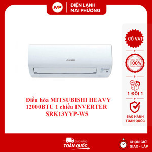 Điều hòa Mitsubishi Inverter 12000 BTU 1 chiều SRK13YYP-W5 gas R-32