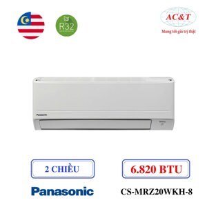 Điều hòa Panasonic Inverter 7000 BTU 2 chiều CS-MRZ20WKH-8 gas R-410A