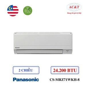 Điều hòa Panasonic Inverter 24000 BTU 2 chiều CS-MRZ71WKH-8 gas R-32