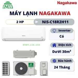 Điều hòa Nagakawa Inverter 18000 BTU 1 chiều NIS-C18R2H11 gas R-32