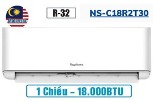 Điều hòa Nagakawa 18000 BTU 1 chiều NS-C18R2T30 gas R-32