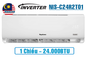 Điều hòa Nagakawa 24000 BTU 1 chiều Inverter NIS-C24R2T01 gas R-32