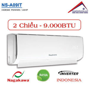 Điều hòa Nagakawa 9000 BTU 2 chiều NS-A09IT gas R-410A