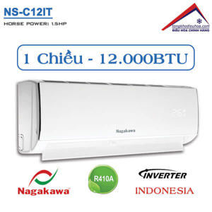 Điều hòa Nagakawa 12000  BTU 1 chiều Inverter NS-C12IT gas R-410A