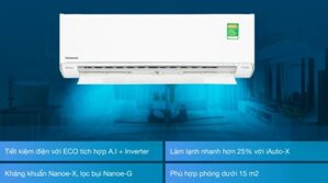 Điều hòa Panasonic Inverter 24000 CPU 1 chiều CU/CS-PU24XKH-8M gas R-32